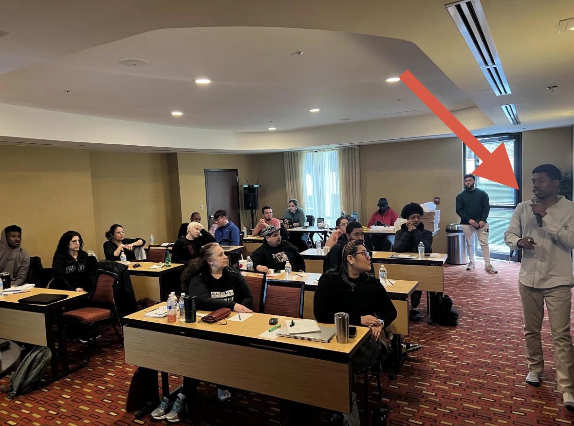 AJ Santana teaching the community